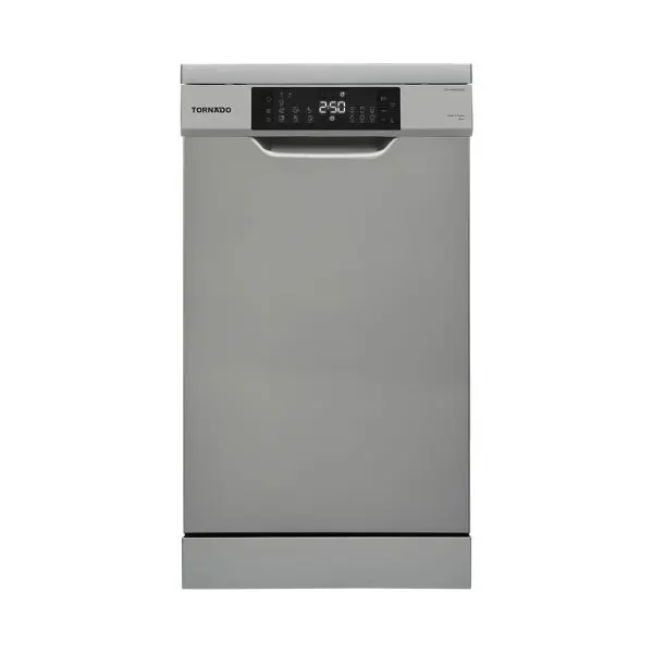 غسالة أطباق تورنيدو 10 أفراد 45 سم شاشة ديجيتال 7 برامج سيلفر TDV-FN107DDS